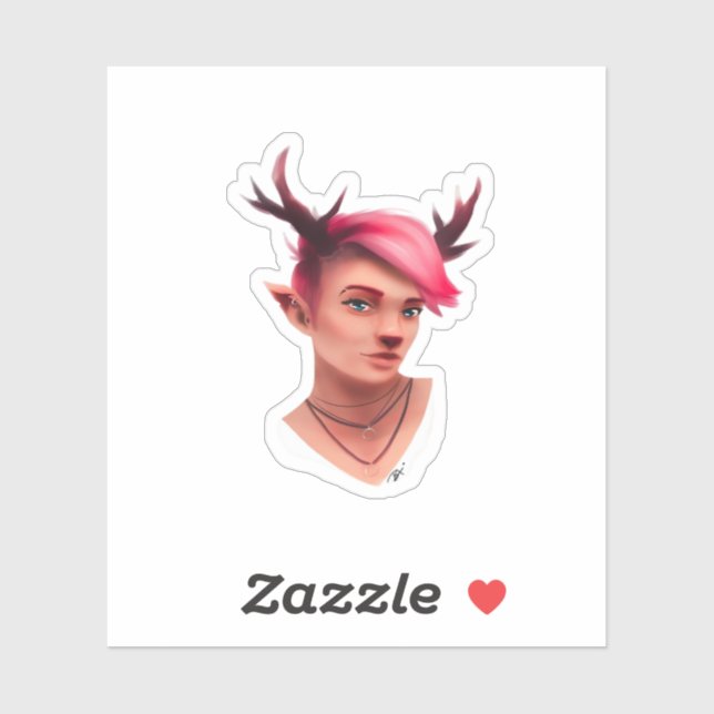 Oh Deer Simple Creative Style  Aufkleber (Blatt)