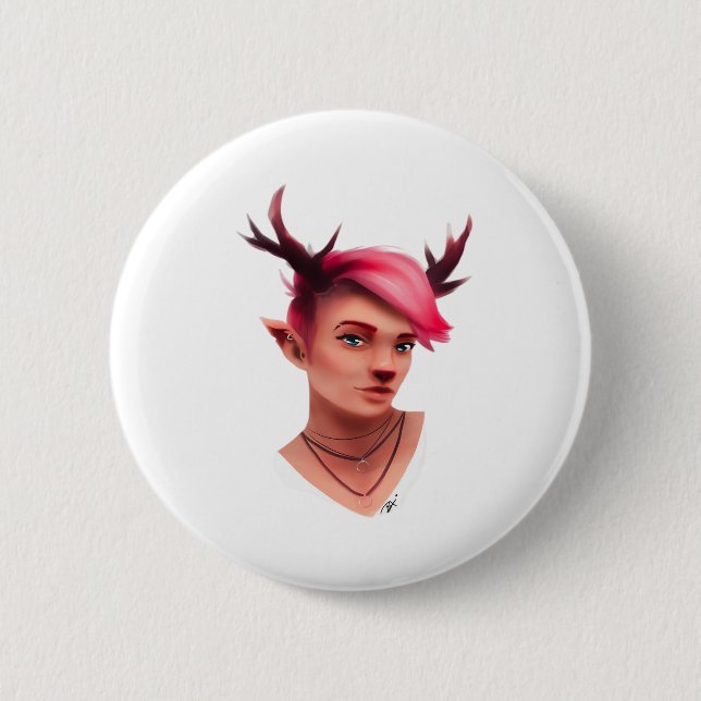 Oh Deer Simple Creative Style  Button (Vorderseite)