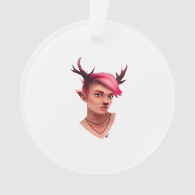 Oh Deer Simple Creative Style Ornament (Vorderseite)