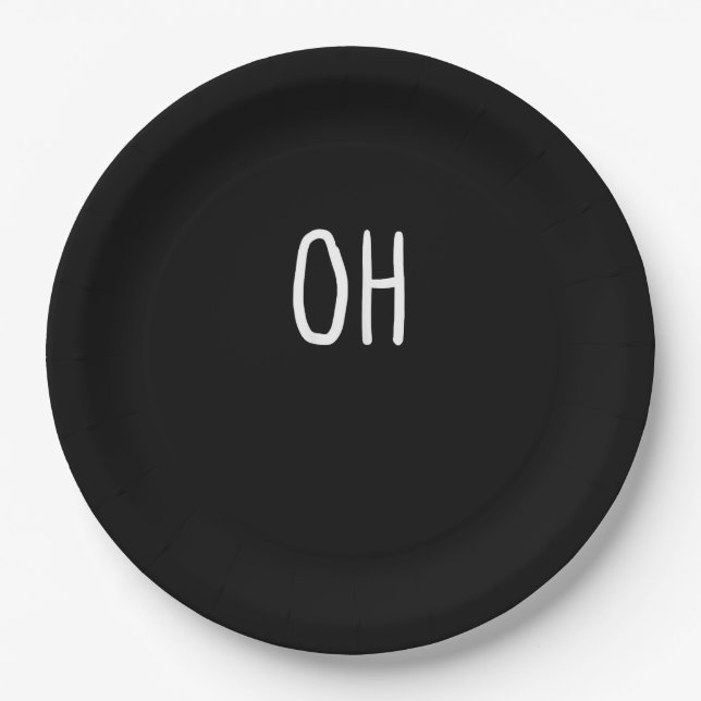 Oh Deer Trendy Halloween Style  Pappteller (Vorderseite)