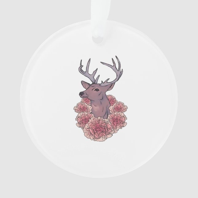 Oh Deer Trendy Minimal Aesthetic Ornament (Vorderseite)