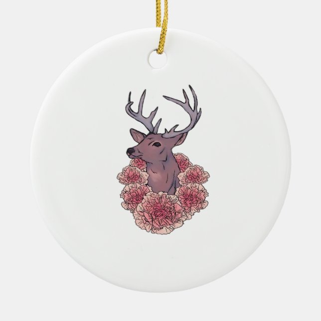 Oh Deer Trendy Minimal Ästhetik Keramik Ornament (Vorne)