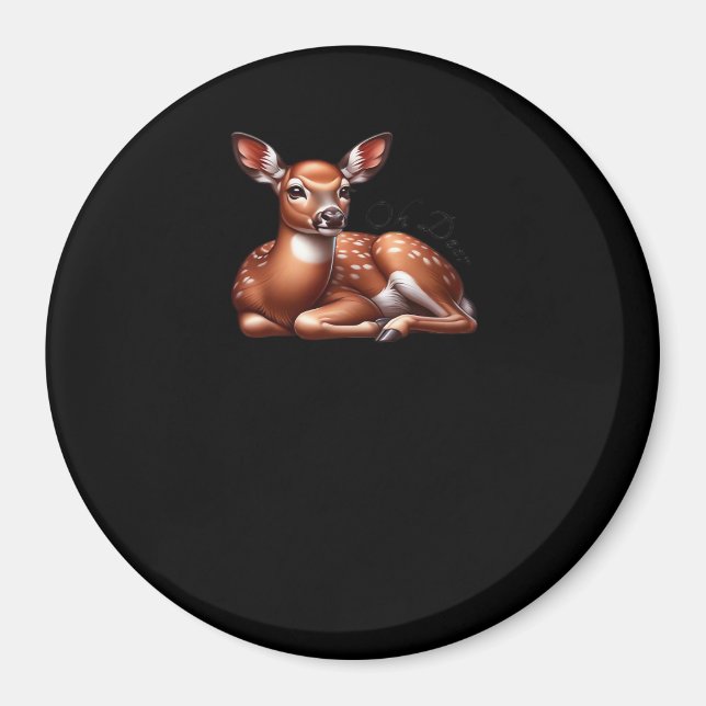 Oh Deer Trendy Moderne Ästhetik  Magnet (Vorne)