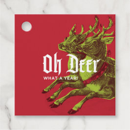 Oh Deer Vintag Rentier Weihnachtsgeschenk Tag Geschenkanhänger