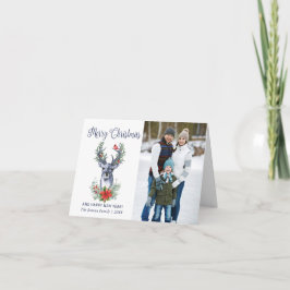 Oh Deer Was für ein Jahr frohe Weihnachten 2 FOTO- Karte