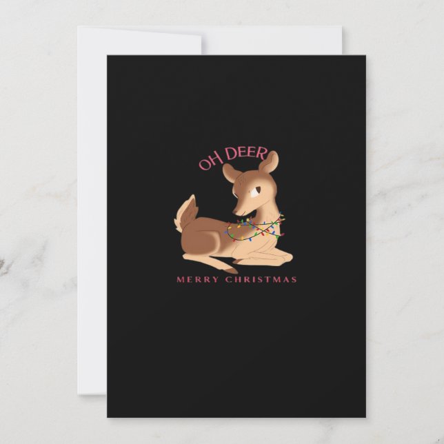 Oh Deer Weihnachten Modernes Design (Vorderseite)