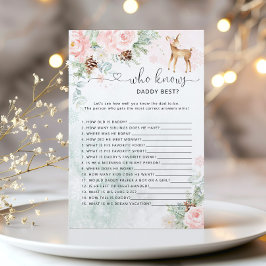 Oh Deer Wer kennt Papa am besten Baby Dusche Spiel