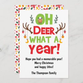 Oh Deer What A Year 2025 Rentier Weihnachten