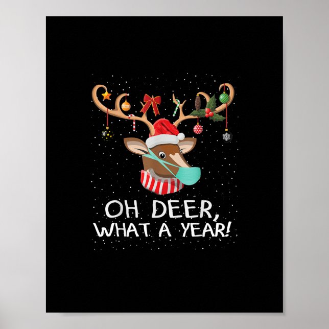 Oh Deer What a Year Christmas Family Style  Poster (Vorne)