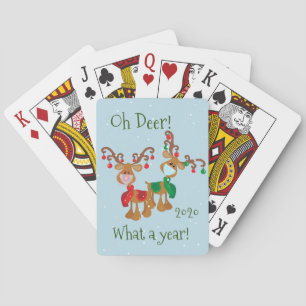 Oh Deer What a Year Christmas Pandemic 2020 Spielkarten