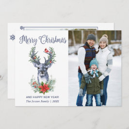 Oh Deer What a Year Frohe Weihnachtsgrüße FOTO Feiertagskarte