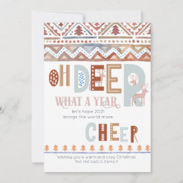 Oh Deer What a Year Nordic Fairisle Feiertagskarte