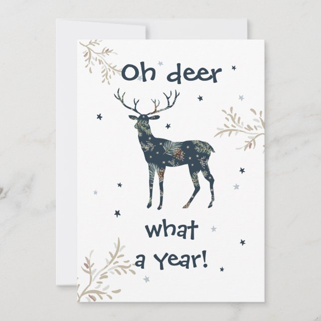 Oh Deer What A Year Quarantine 2020 Weihnachten (Vorderseite)