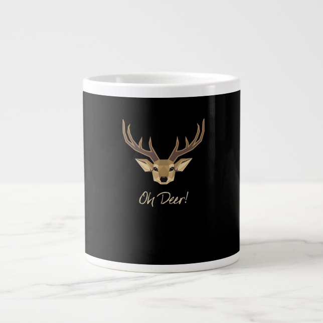 Oh Deer Whimsical Artistic Expression  Jumbo-Tasse (Vorderseite)