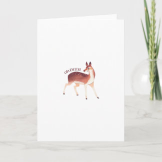 Oh Deer Whimsical Creative DesFolded Greeting Card Karte