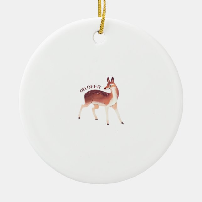 Oh Deer Whimsical Creative Design Ornament (Vorne)