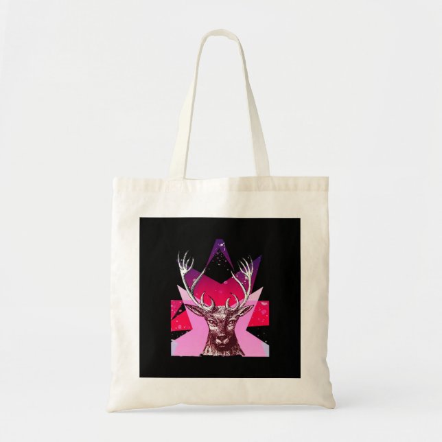 Oh Deer Whimsical Creative Design Tote Bag Tragetasche (Vorne)