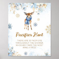 Oh Deer Winter Baby Boy Dusche Schnuller Jagd Spie
