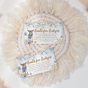 Oh Deer Winter Baby Boy Shower Books Begleitkarte