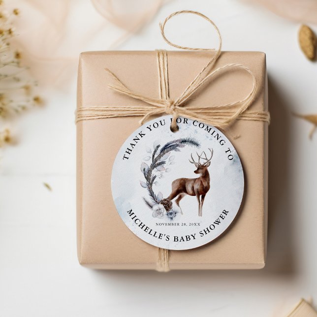 Oh, Deer! Winter Baby Dusche Danke, Geschenk Geschenkanhänger (Von Creator hochgeladen)