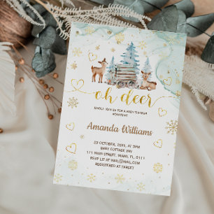 Oh Deer Winter Baby Shower Einladung