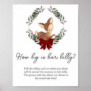 Oh Deer Winter Greenery Wie groß ist ihr Bauchspie Poster