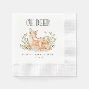 Oh Deer Woodland Animals Brautparty Serviette