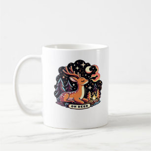 Oh Deer Zeitgenössischer Grafikstil Kaffeetasse