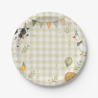 Oh Deere Farm Geburtstag 7" Papierplatte  Pappteller
