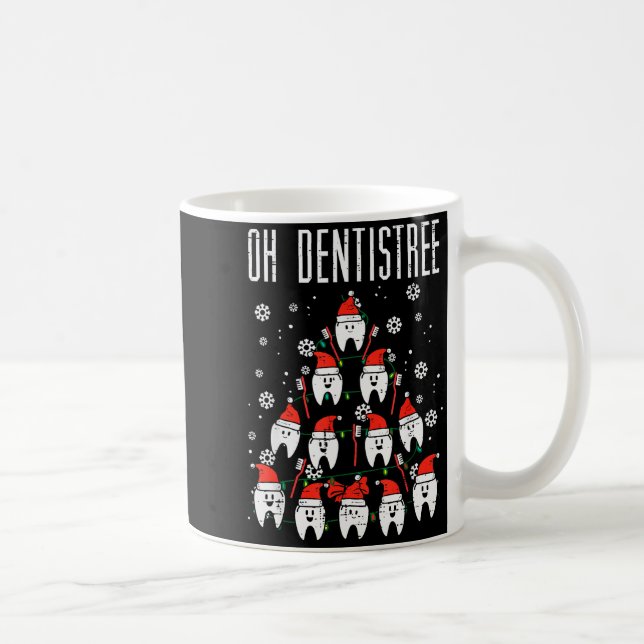 Oh Dentistree Christmas Tree Teeth Dentistry Denta Kaffeetasse (Rechts)
