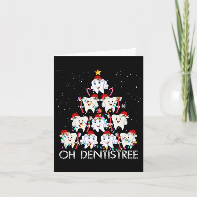 Oh Dentistree Fun Weihnachten Zahnarzt ist Zahnarz Karte (Vorderseite)