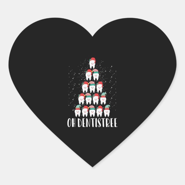 Oh Dentistree Funny Dental Chirurg Xmas Zahnmedizi Herz-Aufkleber (Vorderseite)