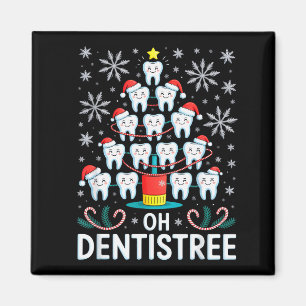 Oh Dentistree - Lustiger Weihnachtsbaum Zahnärztli Magnet