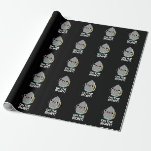 Oh, die Irony Funny Iron Puff Dark BG Geschenkpapier