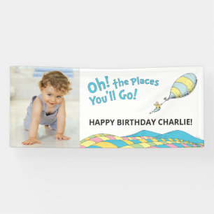 Oh! Die Orte, an die du gehen wirst! Boy Birthday Banner