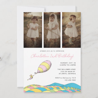 Oh, die Orte, an die du gehen wirst! Girl Birthday Einladung