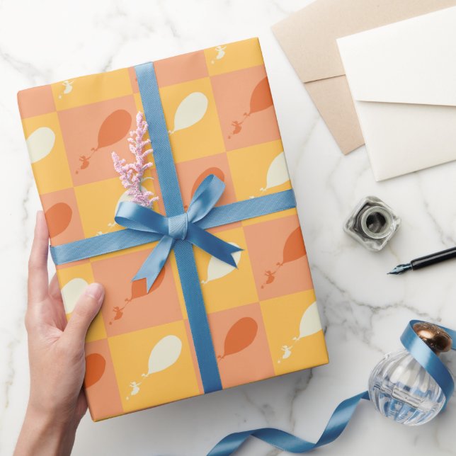 Oh, die Orte, an die du gehen wirst | Orange-Block Geschenkpapier (Schenken)
