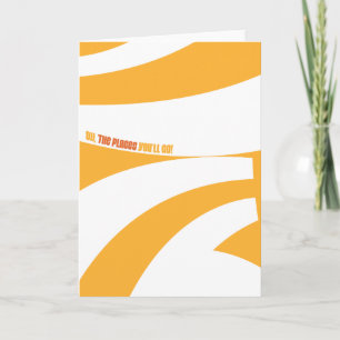 Oh, die Orte, an die du gehen wirst! Orange Wirbel Karte