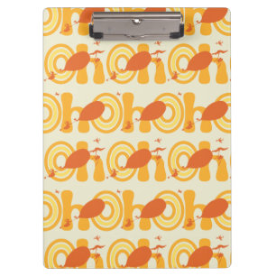 Oh, die Orte, an die du gehen wirst   Orangefarben Klemmbrett