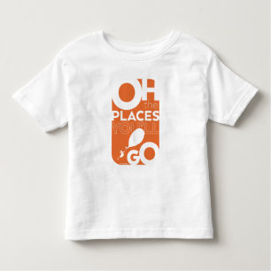 Oh, die Orte, an die du gehen wirst! Orangefarbene Kleinkind T-shirt