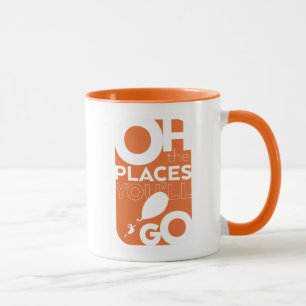 Oh, die Orte, an die du gehen wirst! Orangefarbene Tasse