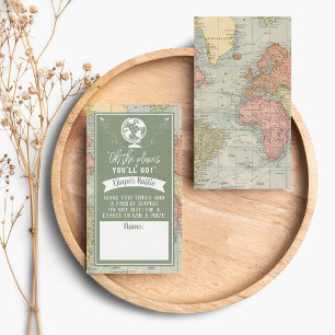 "Oh, die Orte, an die du gehen wirst!" Reisekarte  Begleitkarte