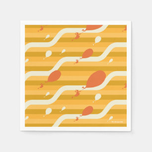 Oh, die Orte, an die du gehen wirst! Retro Balloon Serviette