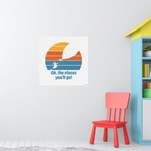 Oh, die Orte, an die du gehen wirst! Retro Sunset Poster