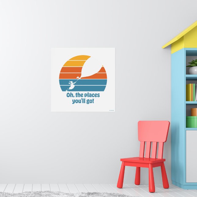 Oh, die Orte, an die du gehen wirst! Retro Sunset Poster (Kinderzimmer 1)