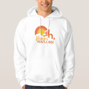 Oh, die Orte, an die du gehst! Landschaftstypograf Hoodie