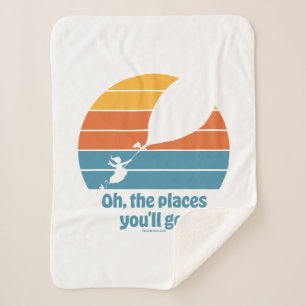 Oh, die Orte, an die du gehst! Retro-Sonnenunterga Sherpadecke