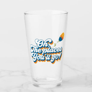 Oh, die Orte, an die du gehst! Zitat mit Luftballo Glas