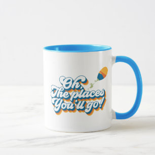 Oh, die Orte, an die du gehst! Zitat mit Luftballo Tasse