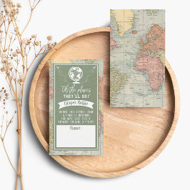 "Oh, die Orte, an die sie gehen werden!" Reisekart Begleitkarte